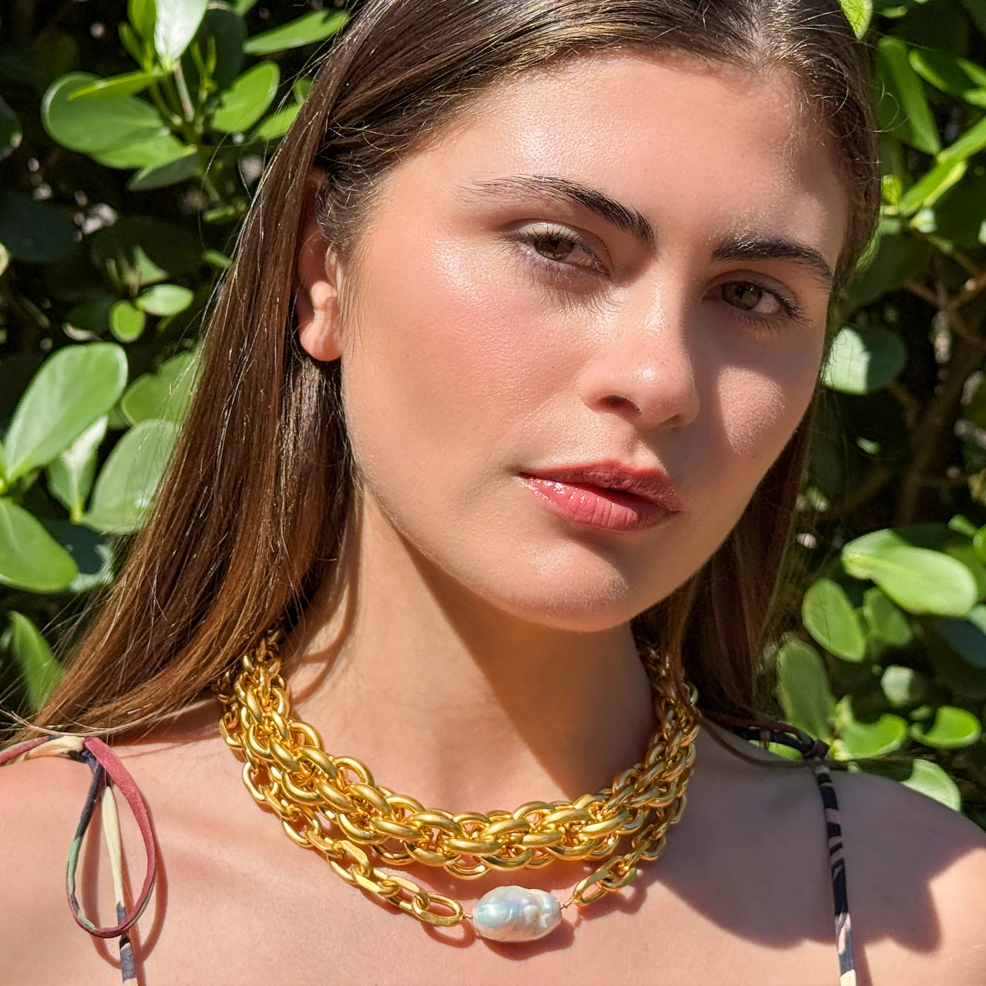 Cloud Nine Baroque Pearl Chain Choker Necklace - Image 2