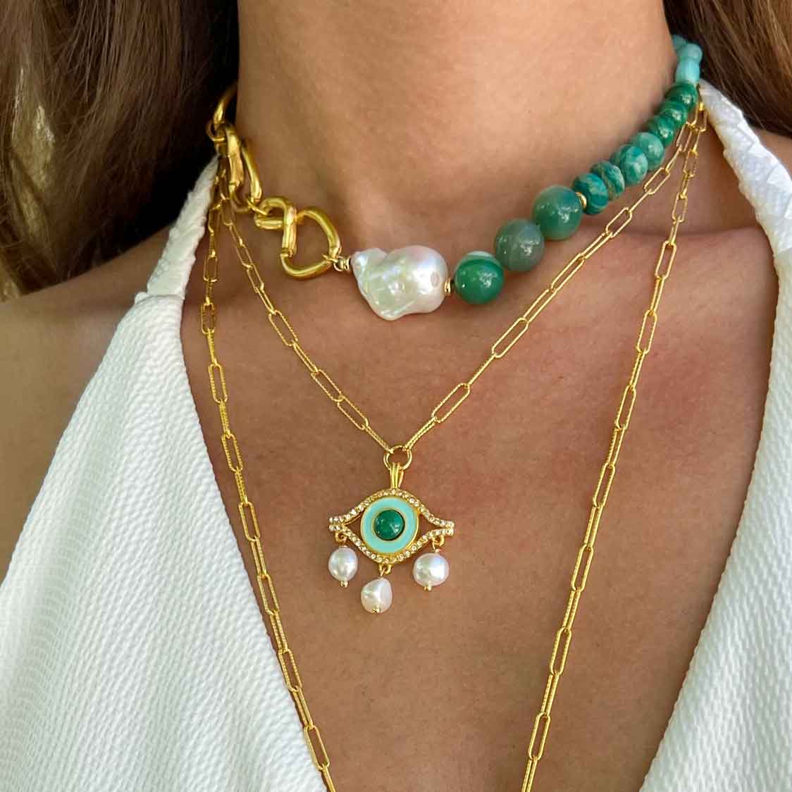 Freya Evil Eye Necklace - Image 5