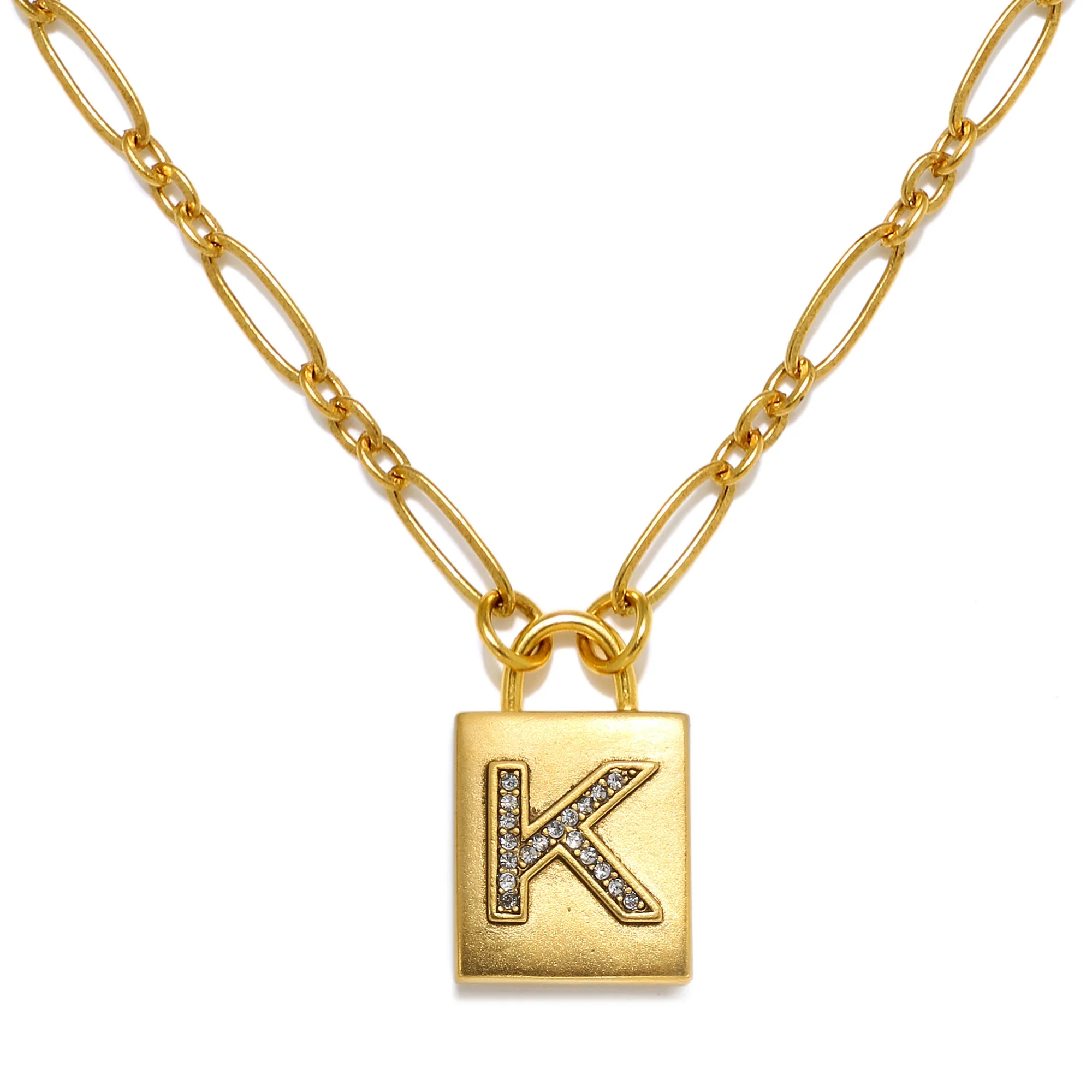 Padlock Initial Necklace - Image 16