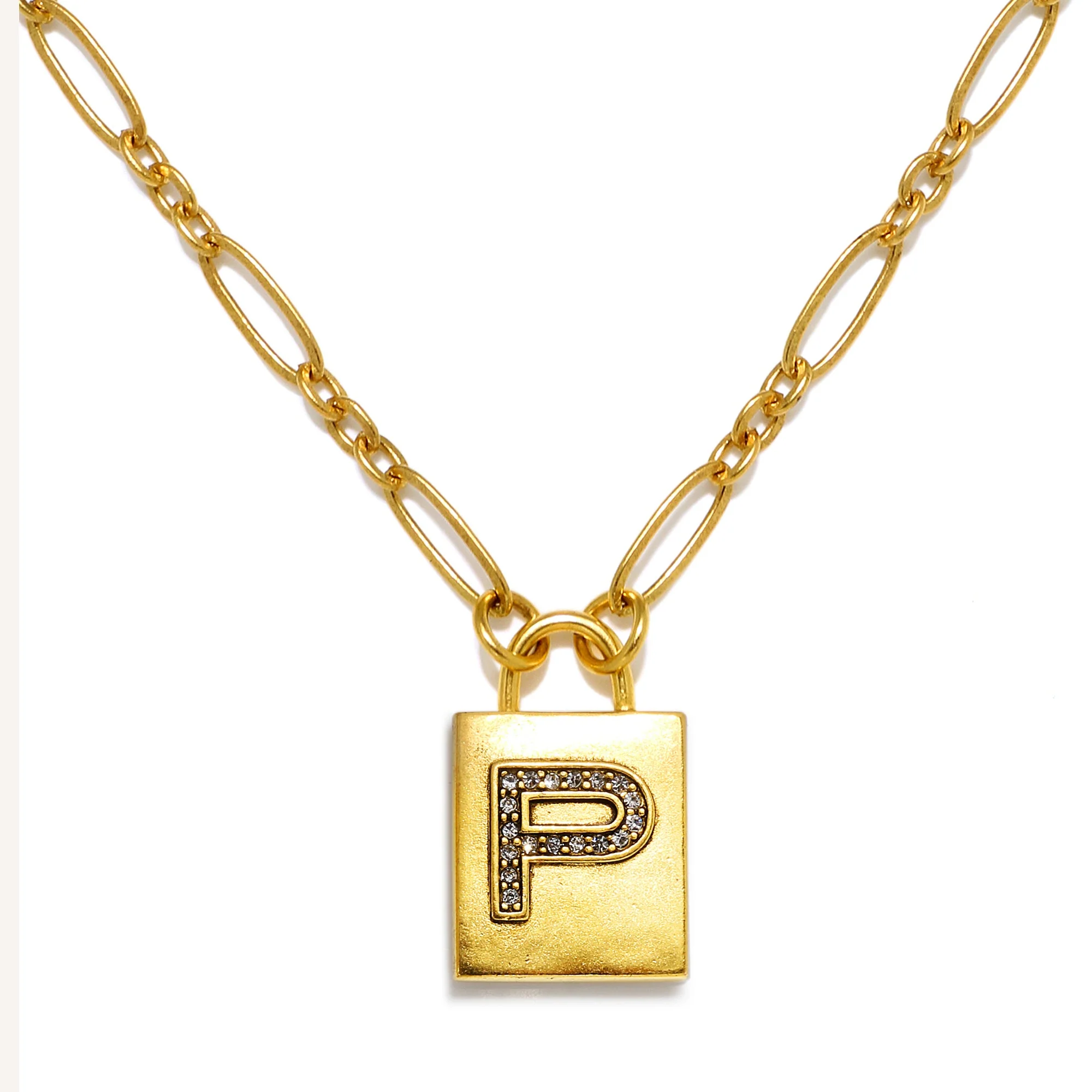 Padlock Initial Necklace - Image 20