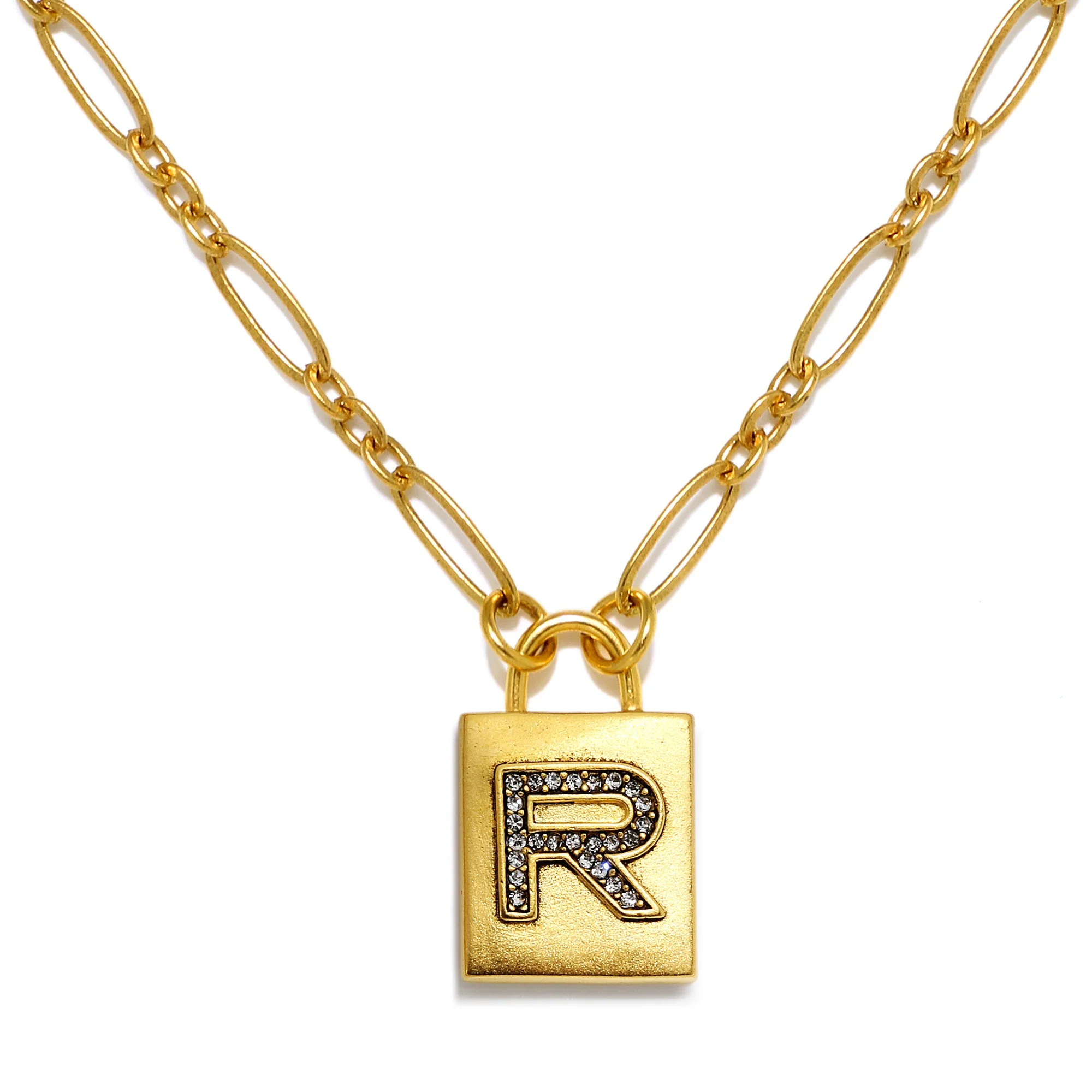 Padlock Initial Necklace - Image 22