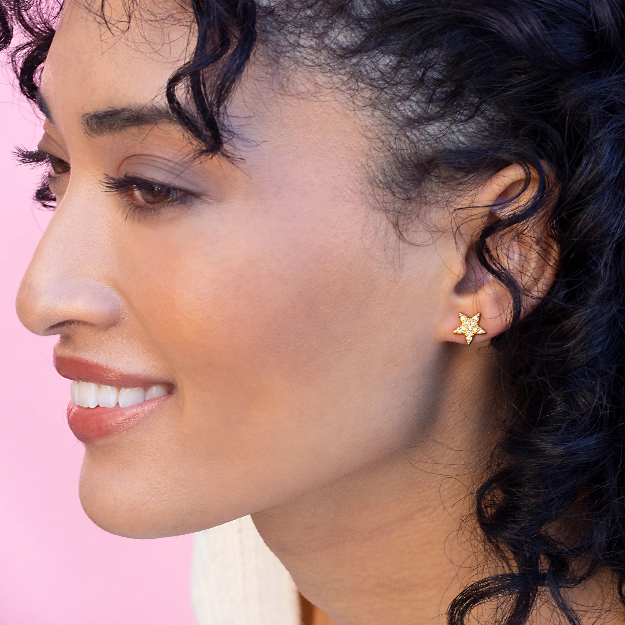 Pavé Star Stud Earrings - Image 2
