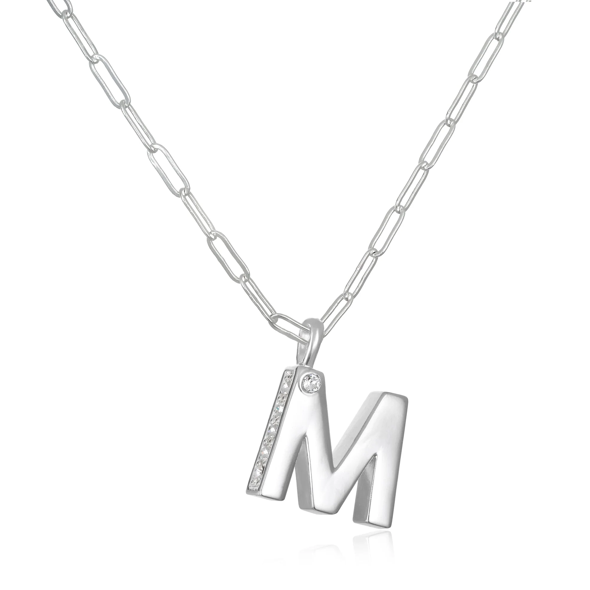 Poppy Initial Necklace- Silver - Image 13