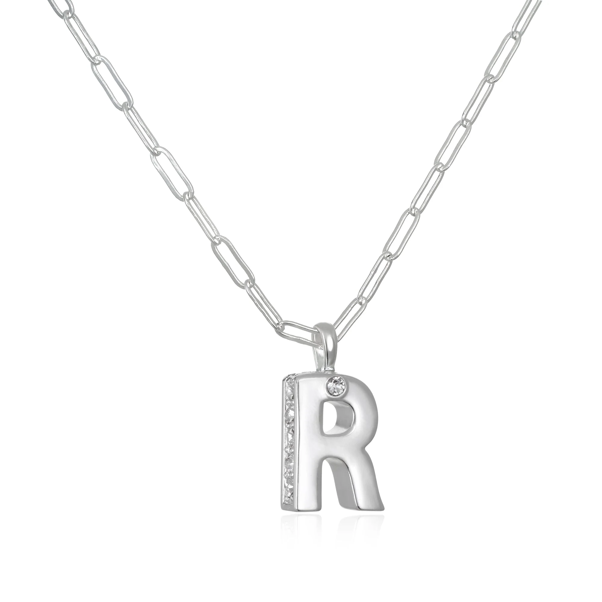 Poppy Initial Necklace- Silver - Image 16
