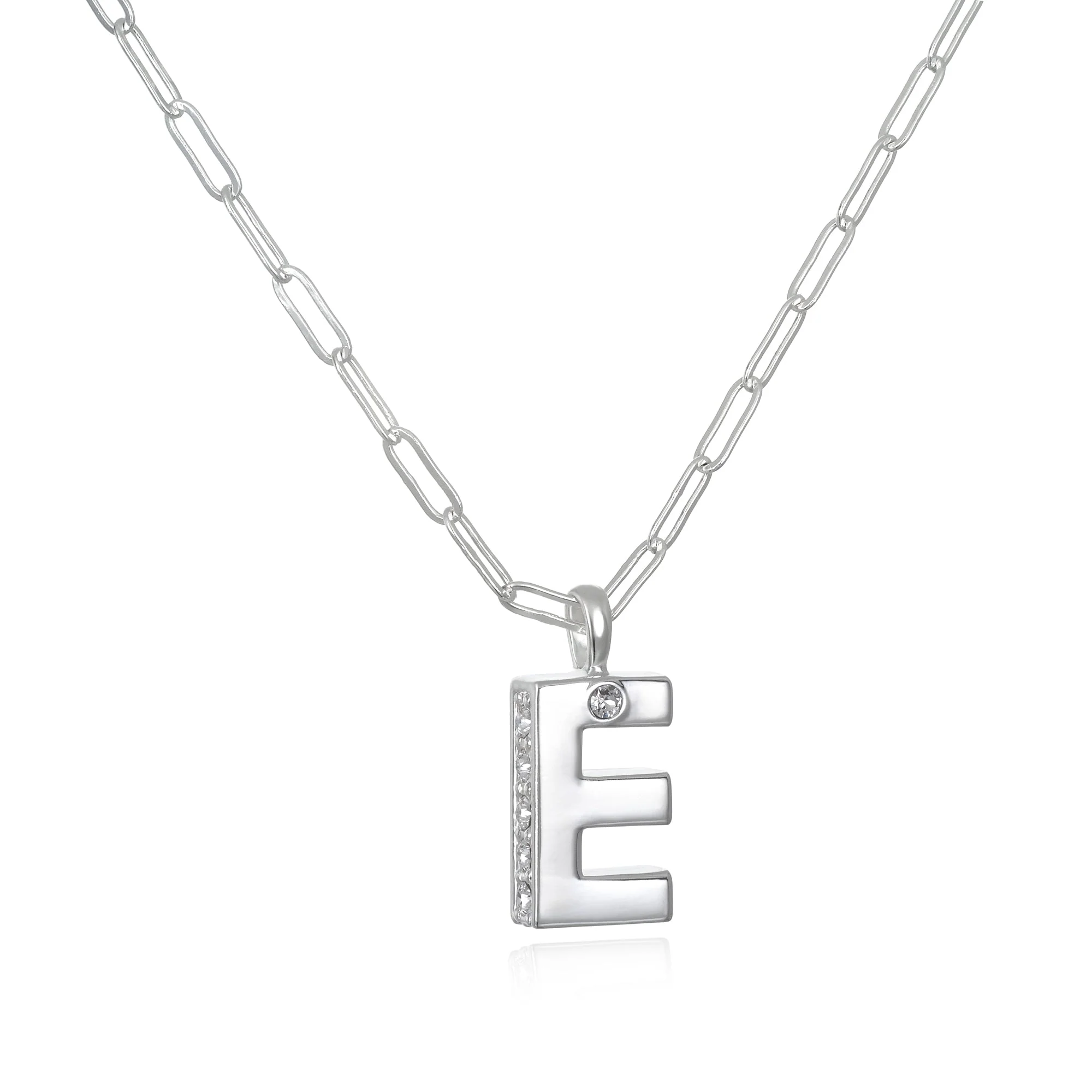 Poppy Initial Necklace- Silver - Image 7