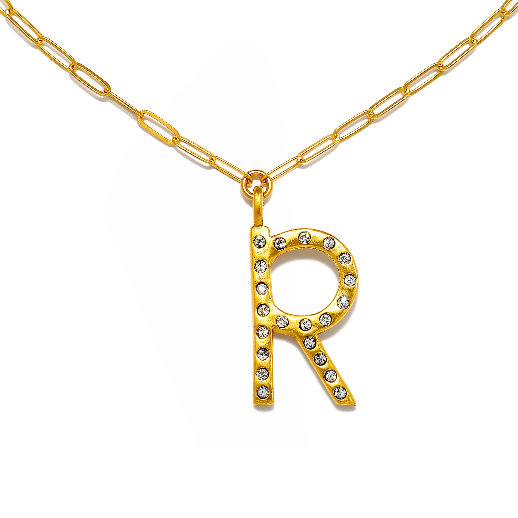 Sofia Crystal Sculpted Initial Necklace - Image 14