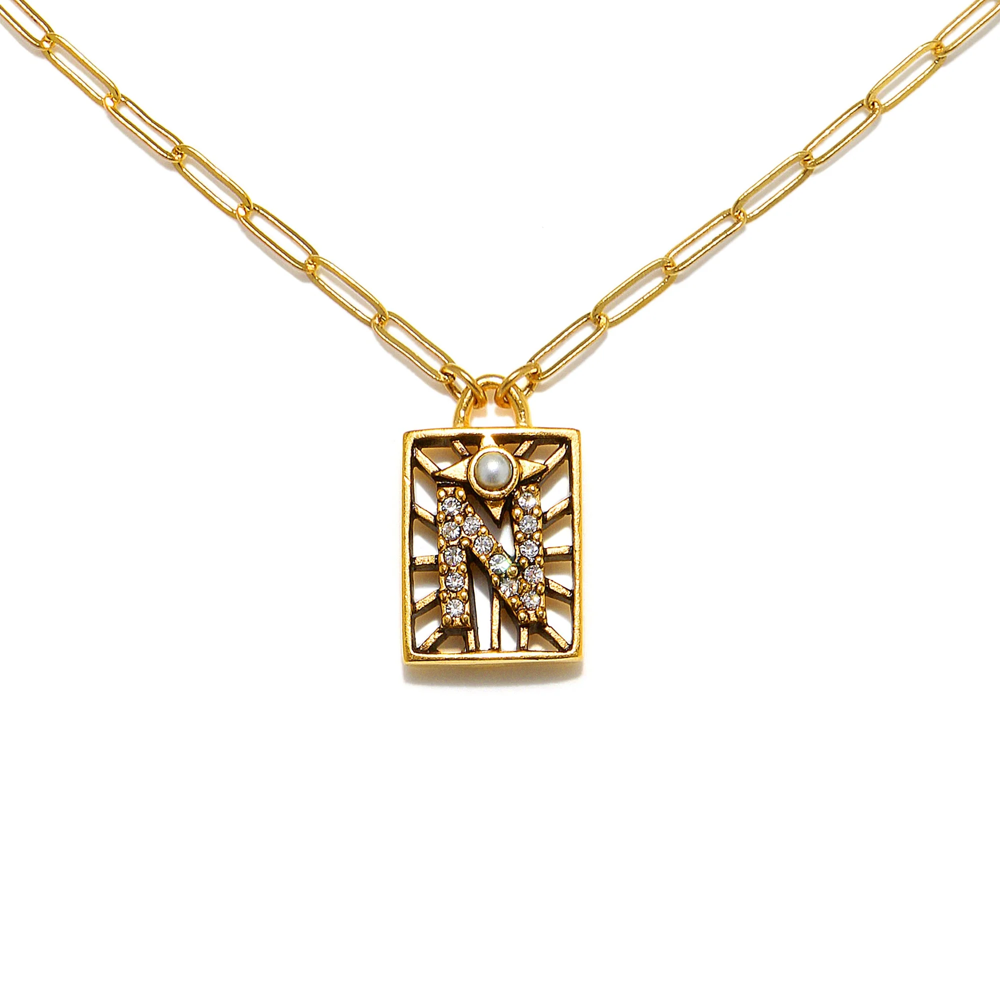Sun Ray Initial Necklace - Image 13