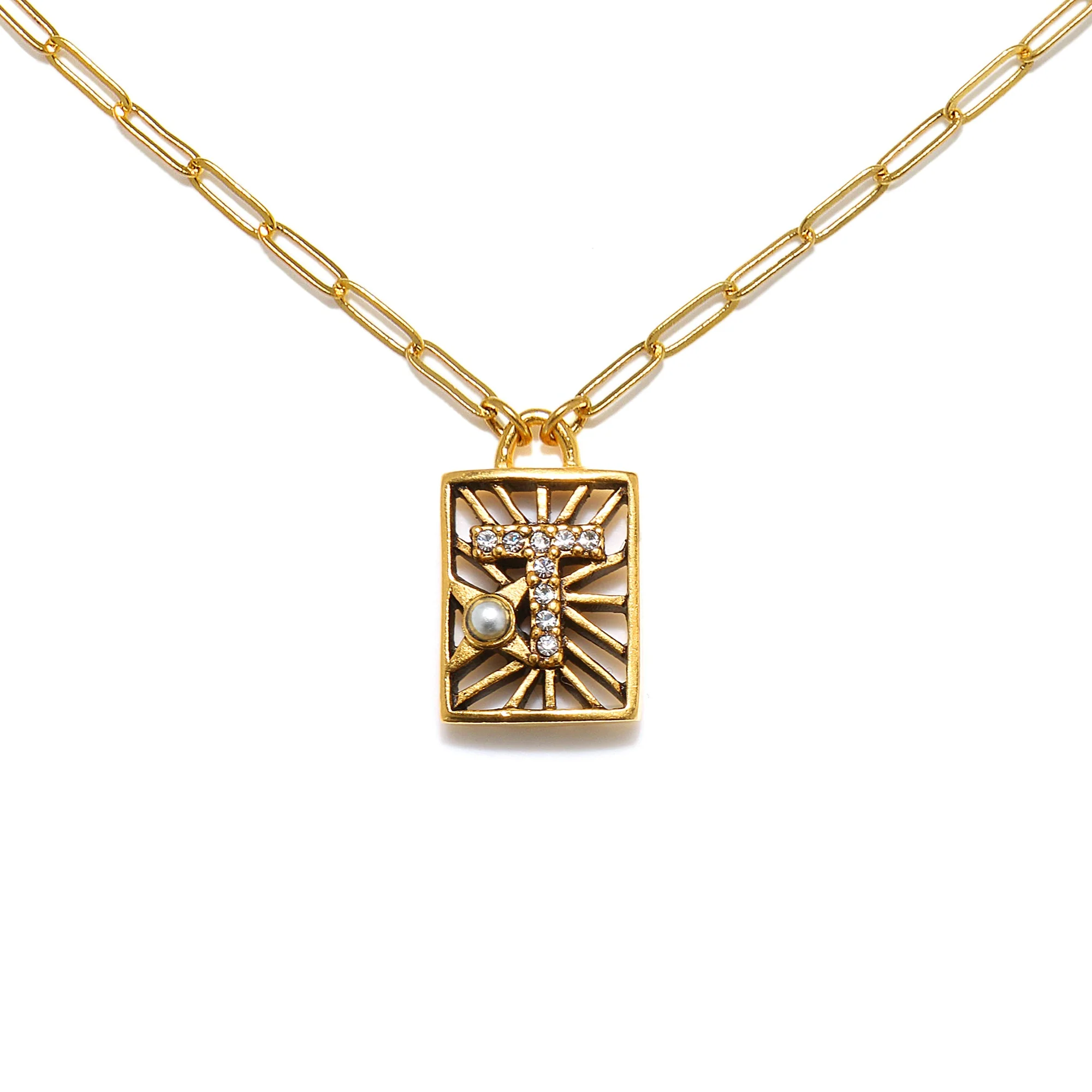 Sun Ray Initial Necklace - Image 16
